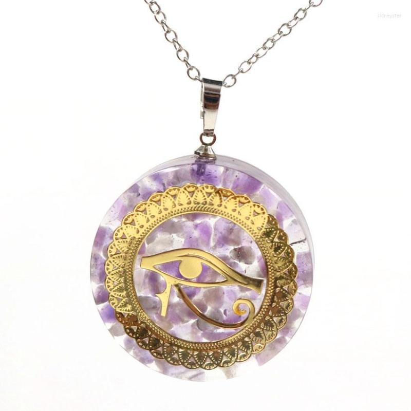 Pendant Necklaces Light Yellow Gold Colors Eye Of Horus Amethysts Stone And Resin Orgonite Round Necklace Green Aventurine Jewelry
Pendant Necklaces Light Yellow Gold Colors Eye Of Horus Amethysts Stone And Resin Orgonite Round Necklace Green Aventurine Jewelry