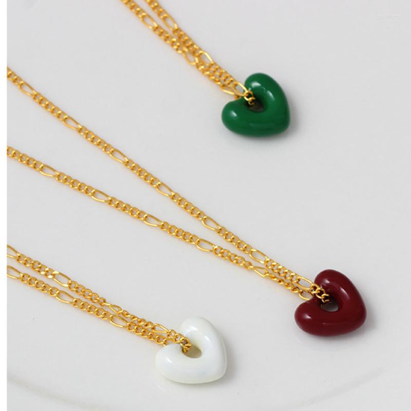 Pendant Necklaces Women's Summer Enamel Cute Heart-shaped Fashion Love Necklace
Pendant Necklaces Women's Summer Enamel Cute Heart-shaped Fashion Love Necklace