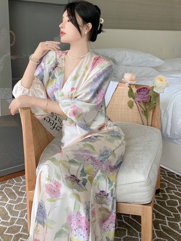 Casual Dresses Hstar Oriental Classical Beauty Temperament Retro Ink Printing V-neck Women 2023 Summer Slim Long Elegant Dress Robe BohoCasu, Pink
Casual Dresses Hstar Oriental Classical Beauty Temperament Retro Ink Printing V-neck Women 2023 Summer Slim Long Elegant Dress Robe BohoCasu, Pink