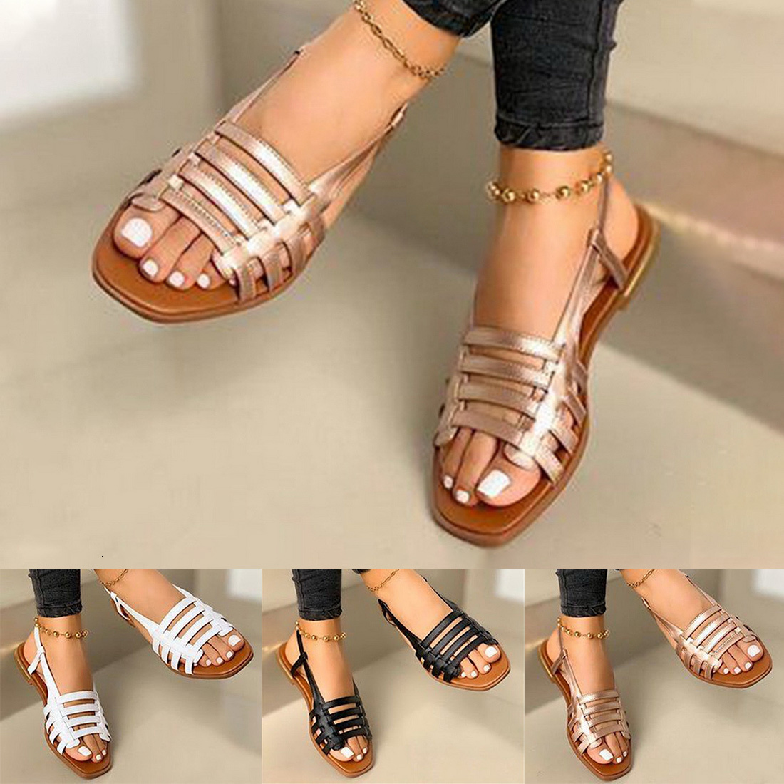 Sandals Women Sandals Woman Summer Hollow Out Roman Shoes Women's Gladiator Open Toe Beach Flats Ladies Footwear Plus Size 35-43 230313, Black
Sandals Women Sandals Woman Summer Hollow Out Roman Shoes Women's Gladiator Open Toe Beach Flats Ladies Footwear Plus Size 35-43 230313, Black