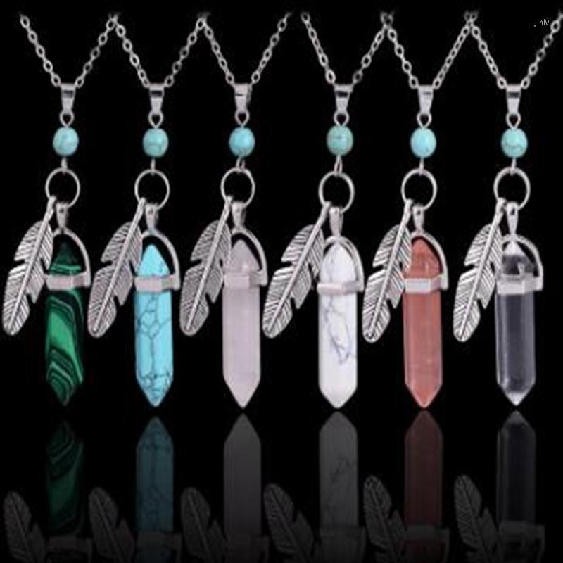 Pendant Necklaces Vintage Steampunk Feather Necklace Natural Stone Hexagonal Pendulum Point Reiki Chakra Choker Women Jewelry Bijoux
Pendant Necklaces Vintage Steampunk Feather Necklace Natural Stone Hexagonal Pendulum Point Reiki Chakra Choker Women Jewelry Bijoux