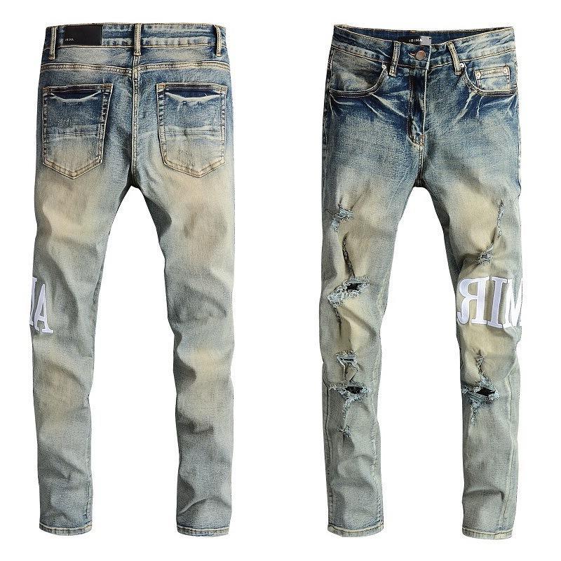 Pants Men's Jeans Designer Punk Ripped Pants Pantalon Homme For Men Retro Old Street Fashion Letter Motorcycle Xddfa, Picture
Pants Men's Jeans Designer Punk Ripped Pants Pantalon Homme For Men Retro Old Street Fashion Letter Motorcycle Xddfa, Picture