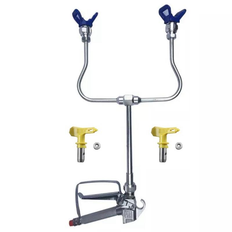 Professional Spray Guns Double Head Painter Extension High Pressure Stick Airless Tip Tool Sprayer Tools