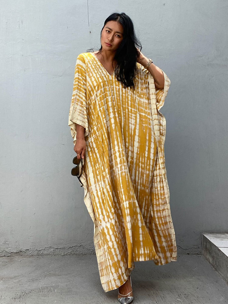 Casual Dresses Bohemian Printed V-neck Batwing Sleeve Side Split Loose Dress For Women Clothes Plus Size Beachwear Maxi Dress Q1218 230313, Q1218-2
Casual Dresses Bohemian Printed V-neck Batwing Sleeve Side Split Loose Dress For Women Clothes Plus Size Beachwear Maxi Dress Q1218 230313, Q1218-2