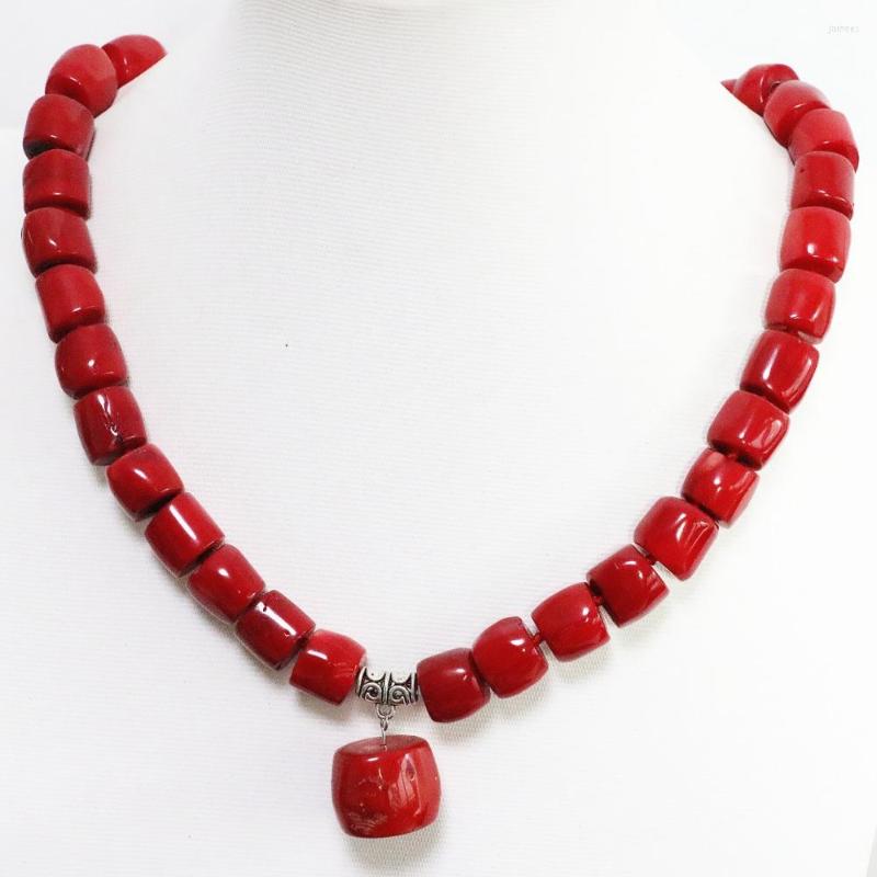 Chains Natural Red Top Quality Coral Irregular 11 15mm Noble Tube Barrel Beads 13 18mm Pendant Charms Necklace 18inch B1505
Chains Natural Red Top Quality Coral Irregular 11 15mm Noble Tube Barrel Beads 13 18mm Pendant Charms Necklace 18inch B1505