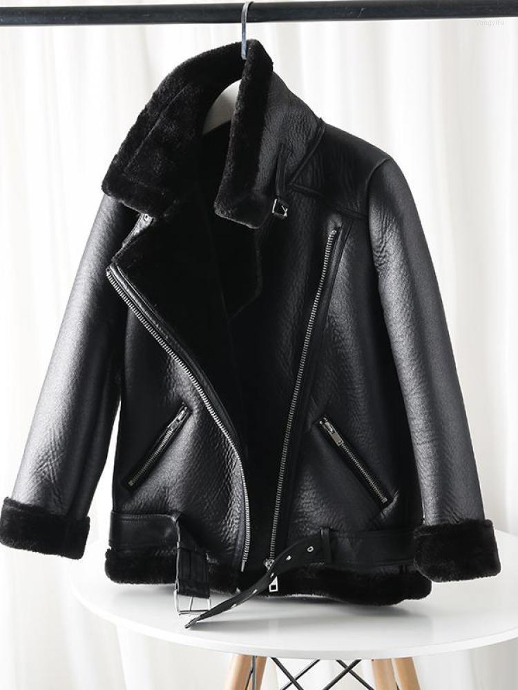 Women's Fur Black Faux Coat Wome Thick Lamb Feather Rider Jacket Moto & Biker With Belt Extra Warm Windproof Artificial Parker
Women's Fur Black Faux Coat Wome Thick Lamb Feather Rider Jacket Moto & Biker With Belt Extra Warm Windproof Artificial Parker