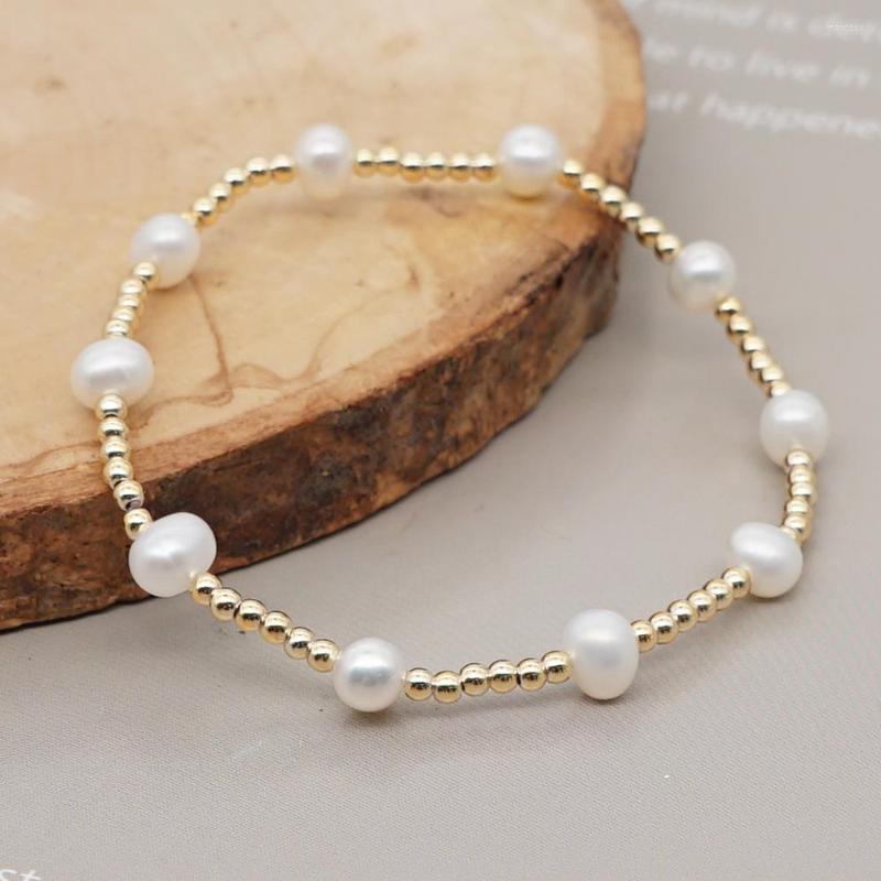 Strand Go2Boho 2023 Natural Freshwater Pearl Bracelet Gold Color For Women Simple Trendy Jewelry Elastic Pulsera
Strand Go2Boho 2023 Natural Freshwater Pearl Bracelet Gold Color For Women Simple Trendy Jewelry Elastic Pulsera