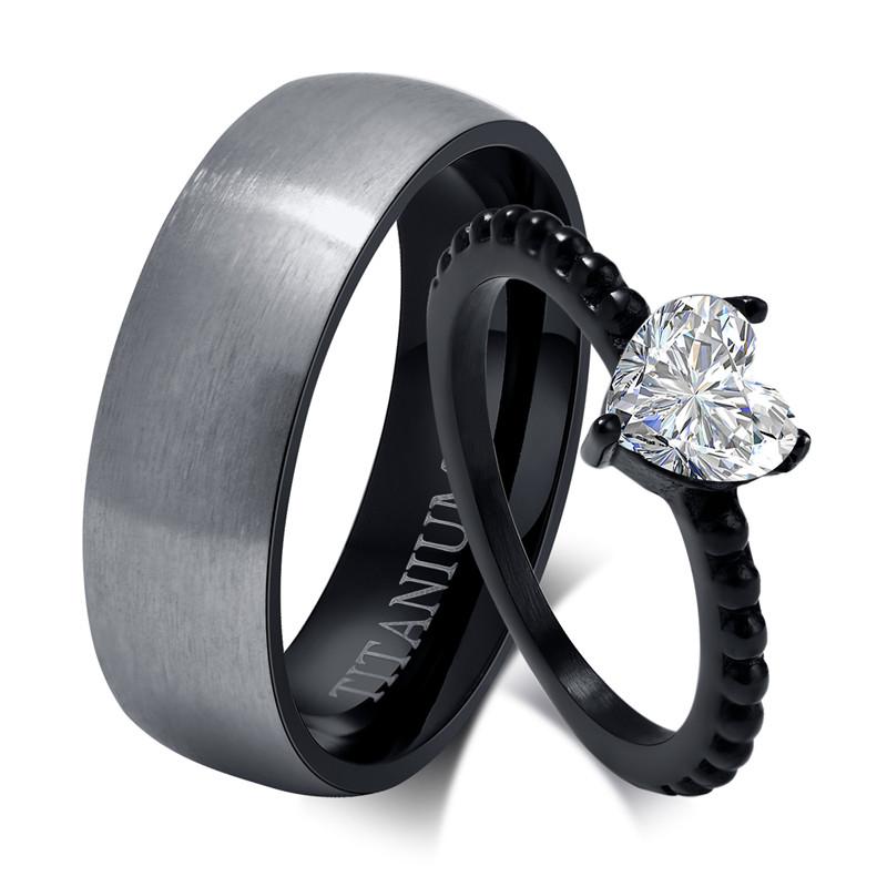 Wedding Rings Fashion Couple For Him And Her Stainless Steel Men Band Heart-shaped Zircon Women Ring JewelryWedding
Wedding Rings Fashion Couple For Him And Her Stainless Steel Men Band Heart-shaped Zircon Women Ring JewelryWedding