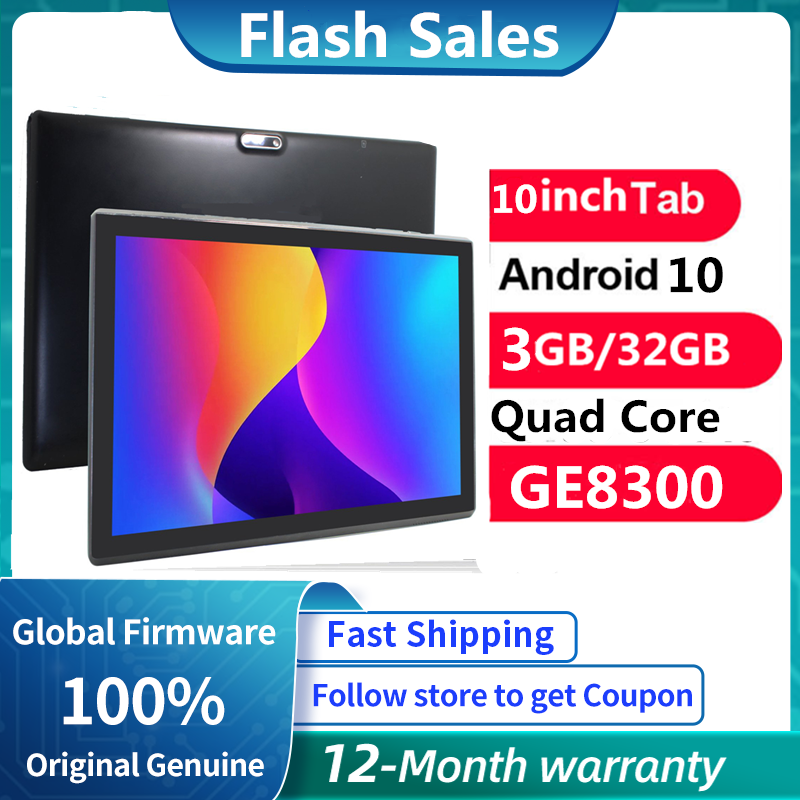 Android 10 Tablet pc 10.1 INCH F10W 3GB32GB IPS Screen WIFI Quad Core Dual Camera 5000mAh Battery, Black
Android 10 Tablet pc 10.1 INCH F10W 3GB32GB IPS Screen WIFI Quad Core Dual Camera 5000mAh Battery, Black
