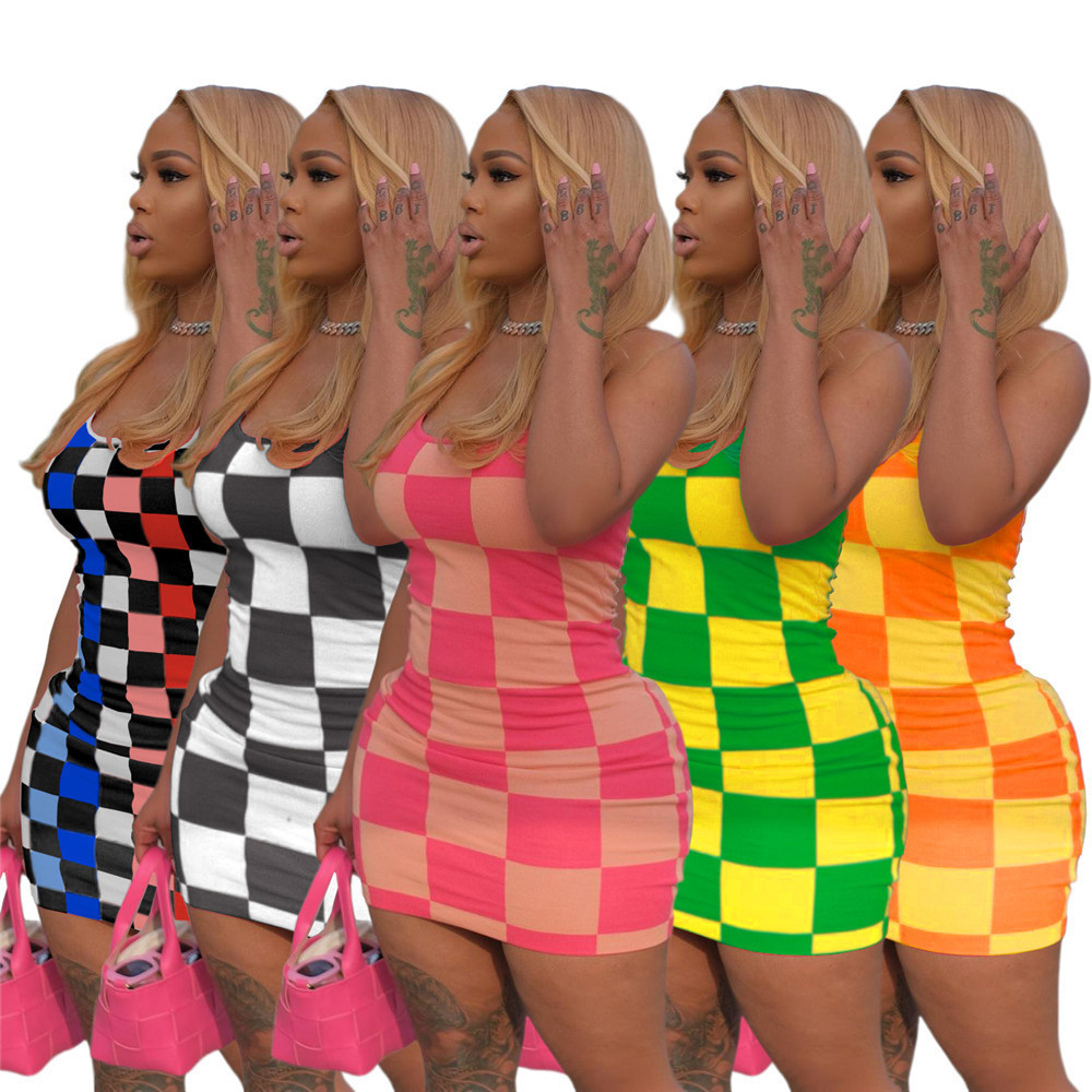 2023 Women Plaid Dresses Fashion Clothing Sleeveless Casual Slip Dresses Summer Sexy Clothes DHL 9459, Mix color
2023 Women Plaid Dresses Fashion Clothing Sleeveless Casual Slip Dresses Summer Sexy Clothes DHL 9459, Mix color