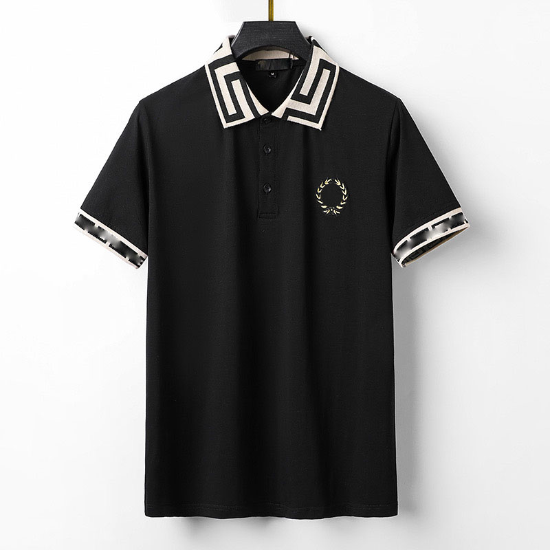 New designer Men's T-Shirts fashion casual high-grade 100% cotton breathable wrinkle resistant slim commercial clothing street lapel short sleeve clothes M- 001, Black
New designer Men's T-Shirts fashion casual high-grade 100% cotton breathable wrinkle resistant slim commercial clothing street lapel short sleeve clothes M- 001, Black