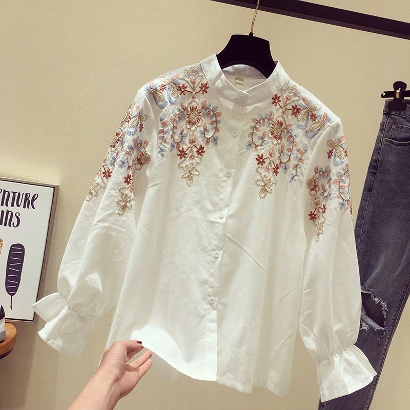 Women's Blouses Shirts Autumn Leaves Embroidery Long Sleeve Women Blouses And Shirts Female Ladies Casual Shirt Tops Striped Casual Blusas Blouse 230313, White
Women's Blouses Shirts Autumn Leaves Embroidery Long Sleeve Women Blouses And Shirts Female Ladies Casual Shirt Tops Striped Casual Blusas Blouse 230313, White