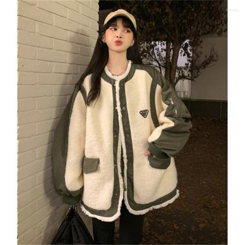 Women's Jackets Army Green Bump Color Lamb Wool Baseball Uniform For Women 2023 Fall/Winter Loose Style Casual Salt Padded Female Coat, The picture color
Women's Jackets Army Green Bump Color Lamb Wool Baseball Uniform For Women 2023 Fall/Winter Loose Style Casual Salt Padded Female Coat, The picture color