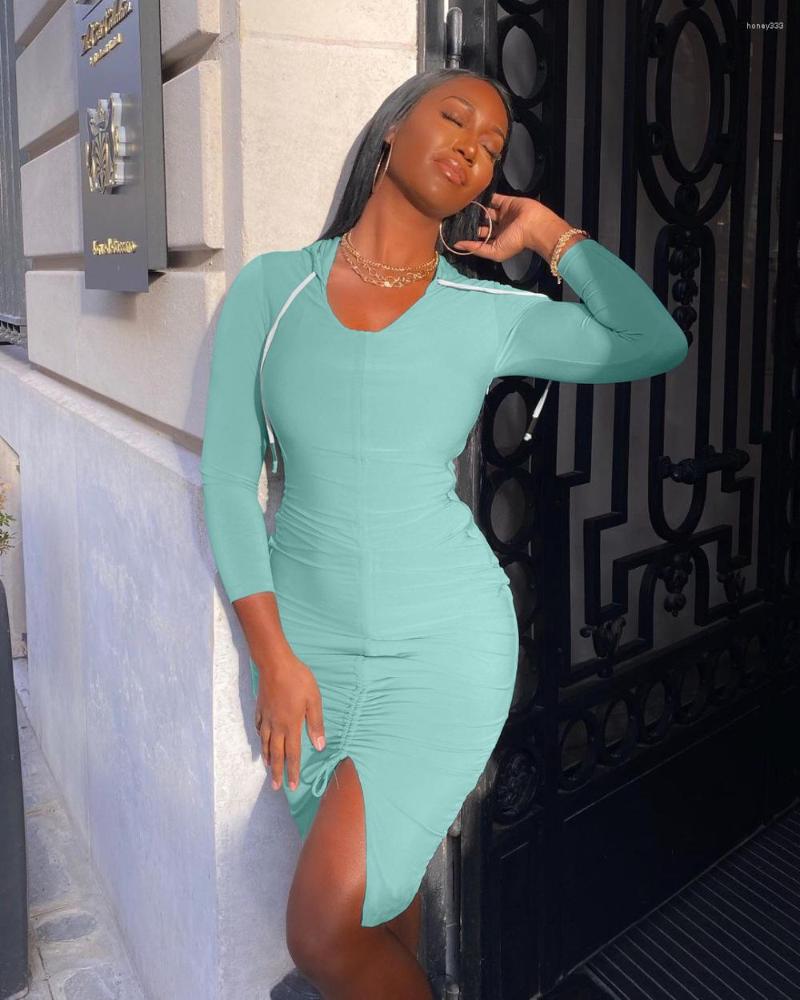Casual Dresses EWSFV 2023 Autumn And Winter Women Fashion Long Sleeved Solid Color Hooded Slit Pleated Dress, Green
Casual Dresses EWSFV 2023 Autumn And Winter Women Fashion Long Sleeved Solid Color Hooded Slit Pleated Dress, Green