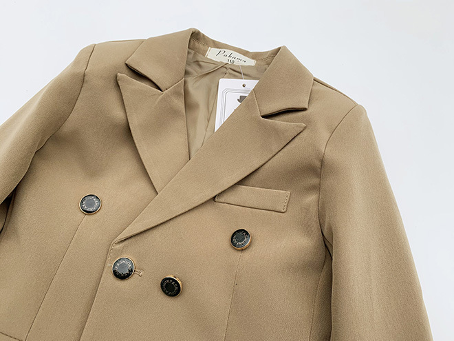 Suits Spring Autumn Children Double Breasted Suit Set Kids Wedding Party Performance Costume Boys Pure Color Blazer Pants 2pcs Outfits 230313