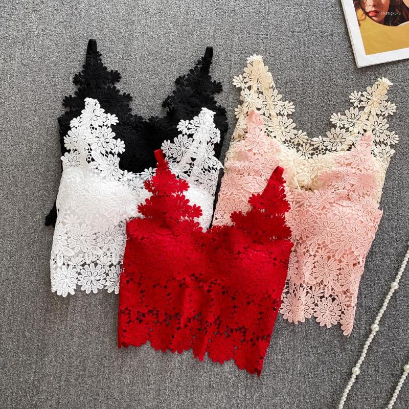 Women's Tanks Girls Hollow-out Lace Camis Tops With Pads Women Deep V-neck Padding For Female Stretchy Folds Back Crop Top, White
Women's Tanks Girls Hollow-out Lace Camis Tops With Pads Women Deep V-neck Padding For Female Stretchy Folds Back Crop Top, White