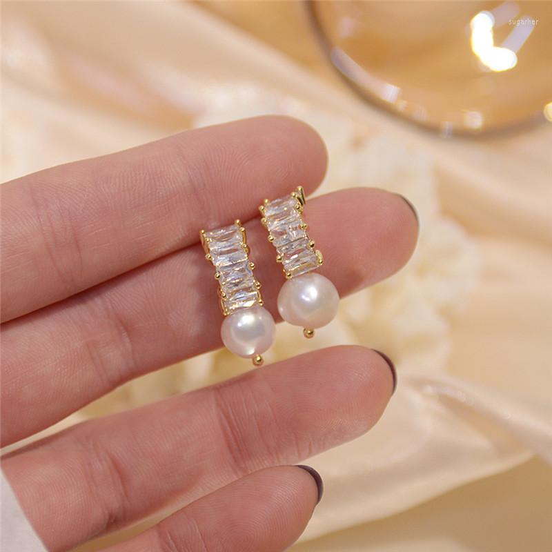 Stud Earrings Fashion 14K Real Gold Freshwater Pearl Temperament For Women Cubic Zircon ZC Elegant Gift
Stud Earrings Fashion 14K Real Gold Freshwater Pearl Temperament For Women Cubic Zircon ZC Elegant Gift