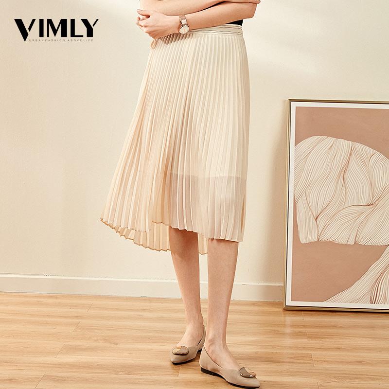 Skirts Vimly Elegant Women Solid Midi Pleated Skirt Office Ladies Chiffon High Waist A-line Female Street Wear, Black
Skirts Vimly Elegant Women Solid Midi Pleated Skirt Office Ladies Chiffon High Waist A-line Female Street Wear, Black