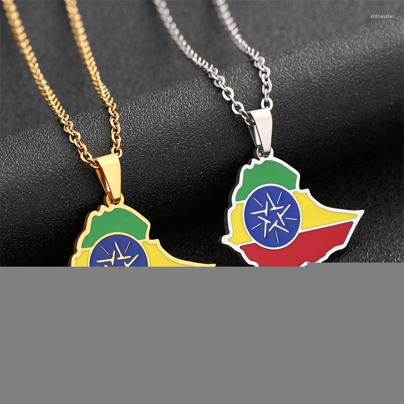 Chains Africa Maps Ethiopian Map Flag Pendant Necklaces Gold Color/Silver Color Jewelry Ethiopia National Necklace
Chains Africa Maps Ethiopian Map Flag Pendant Necklaces Gold Color/Silver Color Jewelry Ethiopia National Necklace