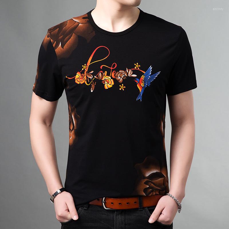 Men's T Shirts Exquisite Colored Bird Flower Pattern Print Short Sleeve Shirt Summer 2023 Quality Cotton Luxury Elastic Men -4XL, Picture shown
Men's T Shirts Exquisite Colored Bird Flower Pattern Print Short Sleeve Shirt Summer 2023 Quality Cotton Luxury Elastic Men -4XL, Picture shown
