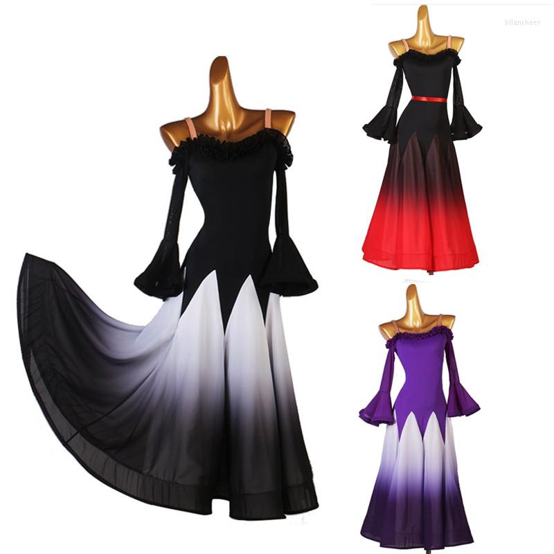 Stage Wear Ballroom Dance Dresses Foxtrot Dress Women Waltz Black White Red Purple Gradient Color MQ265
Stage Wear Ballroom Dance Dresses Foxtrot Dress Women Waltz Black White Red Purple Gradient Color MQ265