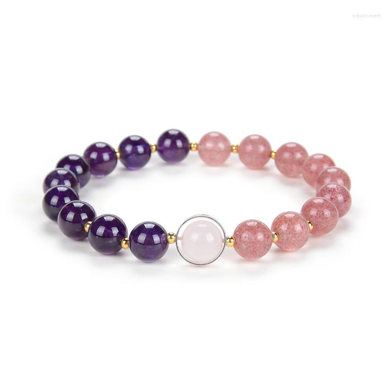 Charm Bracelets 2023 Bracelet Natural Amethysst Strawberry Crystal Beads Golden Bead For Women's Romantic Jewelry
Charm Bracelets 2023 Bracelet Natural Amethysst Strawberry Crystal Beads Golden Bead For Women's Romantic Jewelry