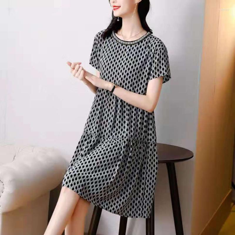 Party Dresses Western-style Beaded Print Chiffon Dress Female 2023 Summer Loose And Thin O Neck Short Sleeve Mid-length A-line Skirt, Black
Party Dresses Western-style Beaded Print Chiffon Dress Female 2023 Summer Loose And Thin O Neck Short Sleeve Mid-length A-line Skirt, Black