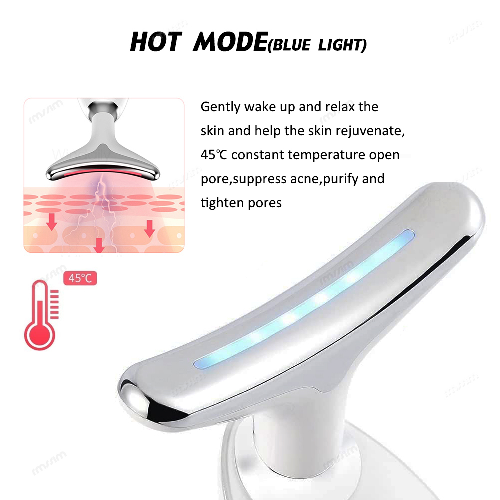 Face Care Devices Neck Face Beauty Device LED Pon Therapy Skin Lifting Tighten Massager Reduce Double Chin Anti Wrinkle Remove Skin Care Tools 230313