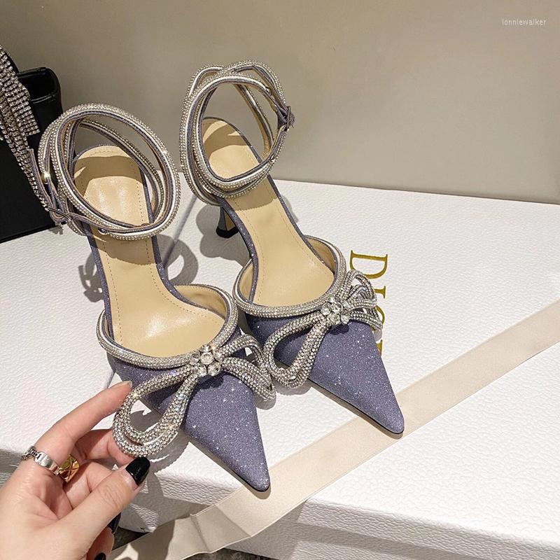 Sandals 2023 Summer Bowknot Rhinestone High Heels Shallow Mouth Sequins Stiletto Pointed Strap Women, Rose red silk (6cm) 
Sandals 2023 Summer Bowknot Rhinestone High Heels Shallow Mouth Sequins Stiletto Pointed Strap Women, Rose red silk (6cm)