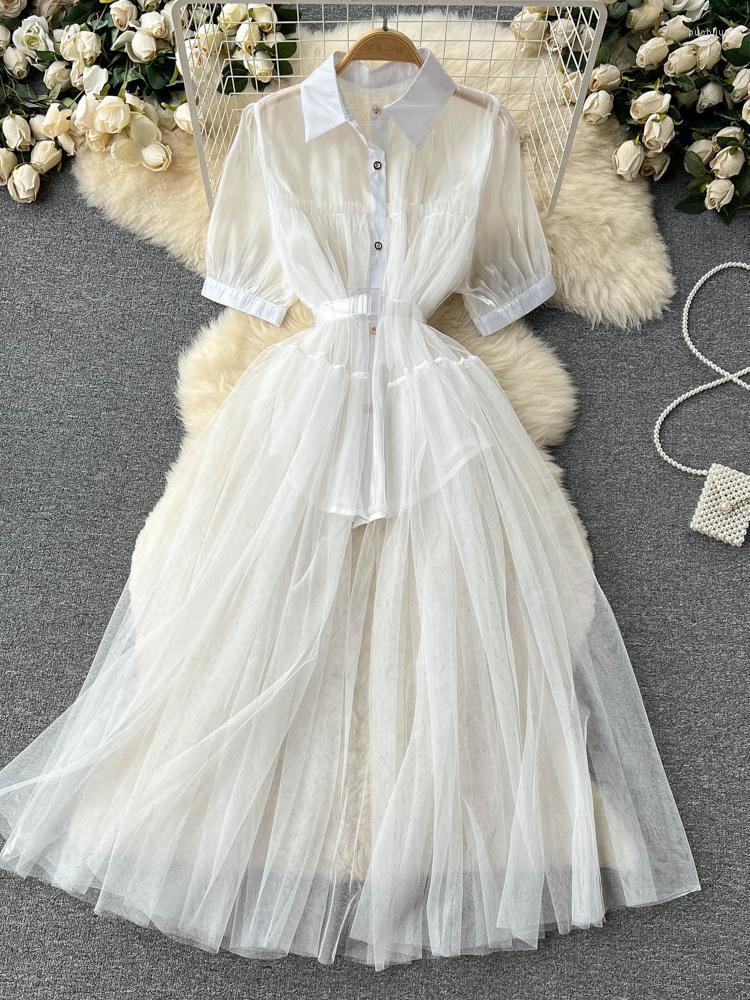 Party Dresses French Sexy Gauze Long White Dress Women Lapel High Waist Vestido Slim Perspective Mesh Maxi Black
Party Dresses French Sexy Gauze Long White Dress Women Lapel High Waist Vestido Slim Perspective Mesh Maxi Black