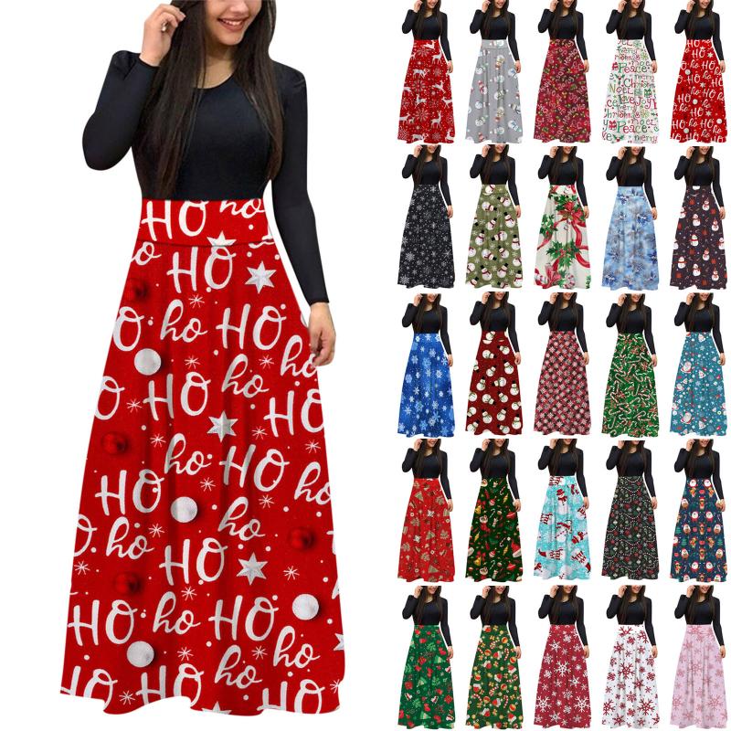 Casual Dresses -2XL Plus Size Christmas Dress Women Autumn Winter Big Swing Long Sleeve O Neck Year Sexy
Casual Dresses -2XL Plus Size Christmas Dress Women Autumn Winter Big Swing Long Sleeve O Neck Year Sexy