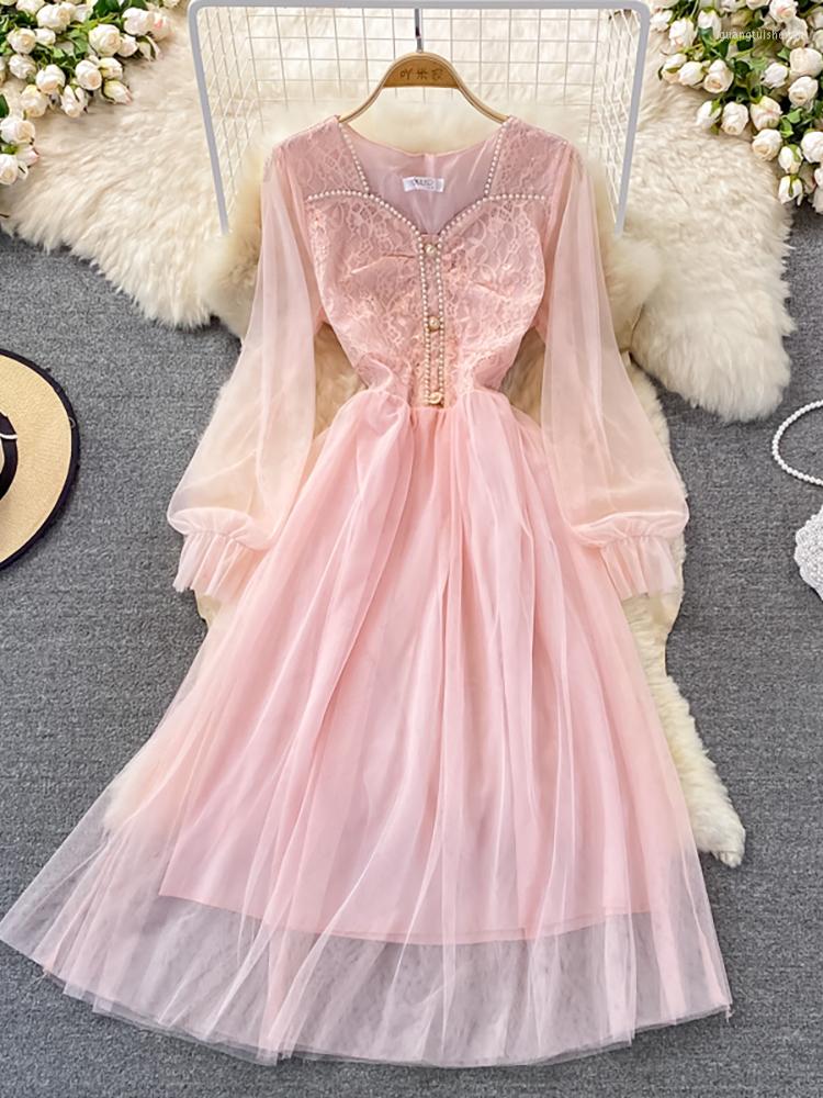 Casual Dresses Autumn Women Pink Beading Mesh Midi Dress Party V Collar Long Sleeve A-line Elegant Lace Vestidos Female Clothing, Black
Casual Dresses Autumn Women Pink Beading Mesh Midi Dress Party V Collar Long Sleeve A-line Elegant Lace Vestidos Female Clothing, Black