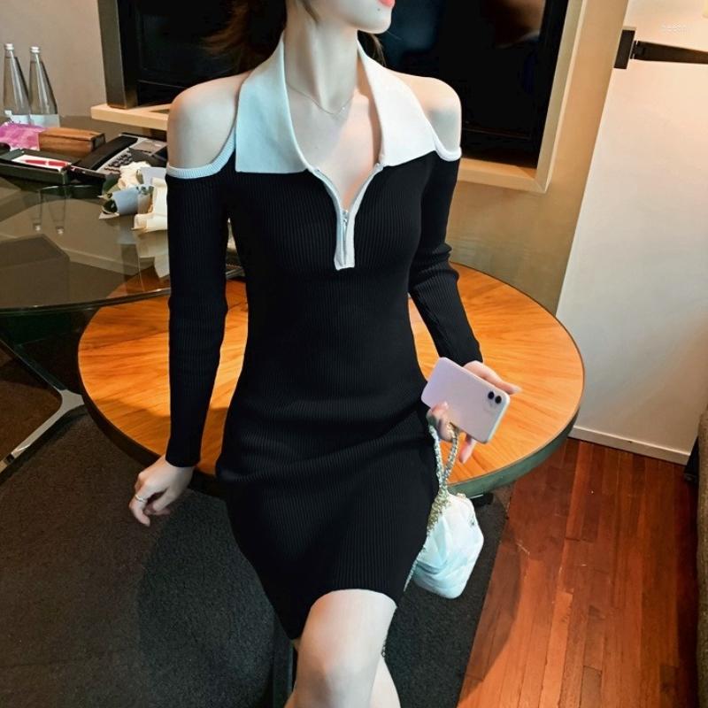 Casual Dresses Knitted Y2k Mini Dress Women Long Sleeve Bodycon Sexy Party Korea Fashion Black Sweater 2023 Autumn Backless Design
Casual Dresses Knitted Y2k Mini Dress Women Long Sleeve Bodycon Sexy Party Korea Fashion Black Sweater 2023 Autumn Backless Design