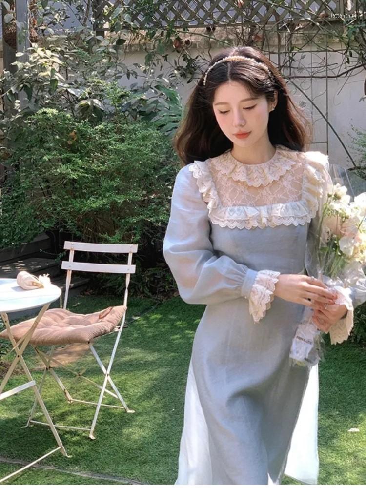 Casual Dresses Heydress 2023 Women Elegant Lace Up Long Sleeve Dress Female A-line Ruffle High Waist Office Lady Fairy Vestido, Blue
Casual Dresses Heydress 2023 Women Elegant Lace Up Long Sleeve Dress Female A-line Ruffle High Waist Office Lady Fairy Vestido, Blue