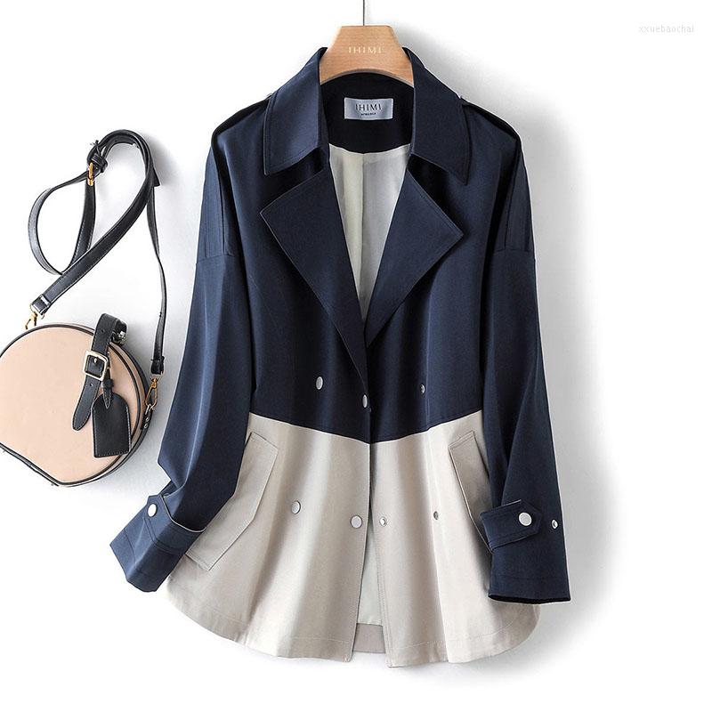 Women's Trench Coats 2023Spring Autumn Splicing Coat Women Full Sleeves Suit Collar Windbreaker Jacket Mid Long Outerwear Female Tops, Picture color
Women's Trench Coats 2023Spring Autumn Splicing Coat Women Full Sleeves Suit Collar Windbreaker Jacket Mid Long Outerwear Female Tops, Picture color