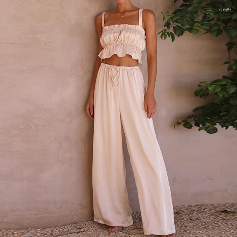 Women' Two Piece Pants Women Casual Sling Outfits Elegant Sleeveless Elastic Tops And Long Suits Fashion Streetwear Solid Loose Sets, 01 navy blue
Women' Two Piece Pants Women Casual Sling Outfits Elegant Sleeveless Elastic Tops And Long Suits Fashion Streetwear Solid Loose Sets, 01 navy blue