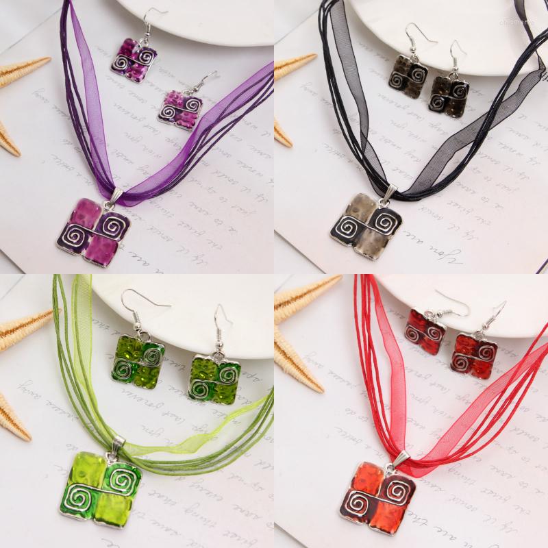 Necklace Earrings Set MINHIN Delicate Colorful Design Jewelry For Women Special Square Pendant Rope Chain Silver Plated Drop Earring, Picture shown
Necklace Earrings Set MINHIN Delicate Colorful Design Jewelry For Women Special Square Pendant Rope Chain Silver Plated Drop Earring, Picture shown