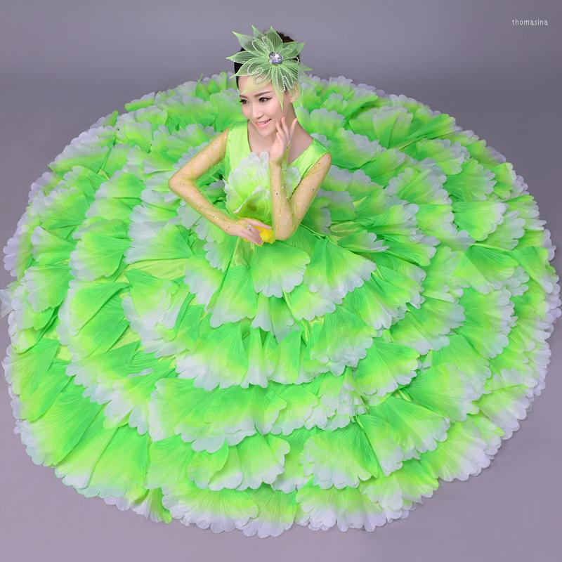 Stage Wear 720 Angle Open Event Party Club Big Swing Skirt Female Adult Flower Costume Opening Dance Dress Dresses, Beige
Stage Wear 720 Angle Open Event Party Club Big Swing Skirt Female Adult Flower Costume Opening Dance Dress Dresses, Beige