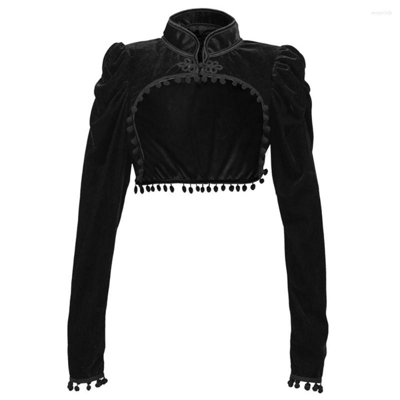 Women' Jackets Black Velvet Short Steampunk Crop Jacket Stand Long Sleeve Autumn Women Gothic Bolero Victorian Coat Vintage Corset, Black vintage coat
Women' Jackets Black Velvet Short Steampunk Crop Jacket Stand Long Sleeve Autumn Women Gothic Bolero Victorian Coat Vintage Corset, Black vintage coat