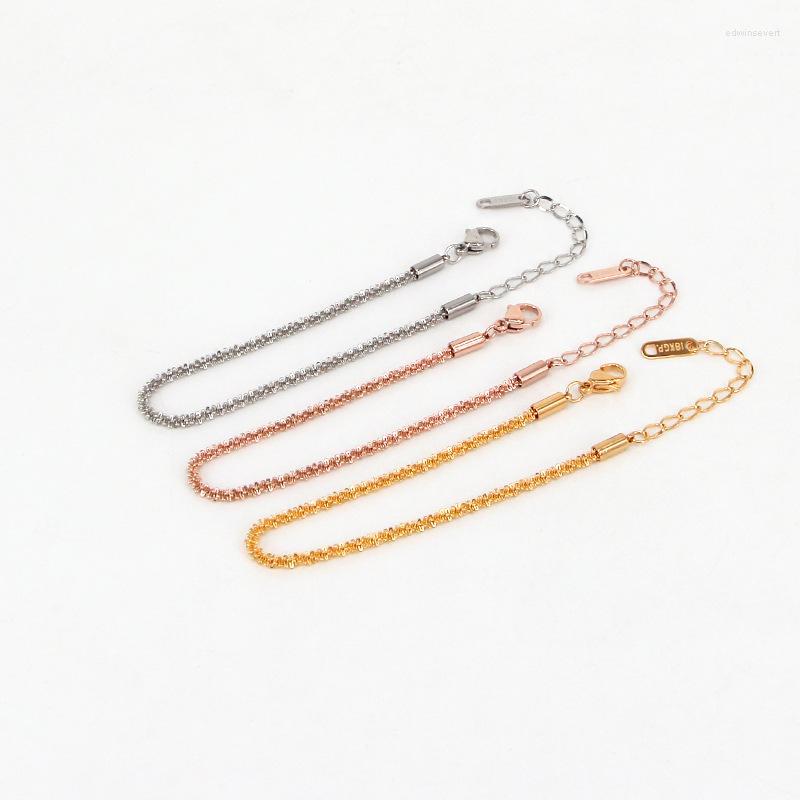 Charm Bracelets Stainless Steel Popcorn Chain Bracelet Classical Flower Bangle Rose Gold Color Woman Party Gift
Charm Bracelets Stainless Steel Popcorn Chain Bracelet Classical Flower Bangle Rose Gold Color Woman Party Gift