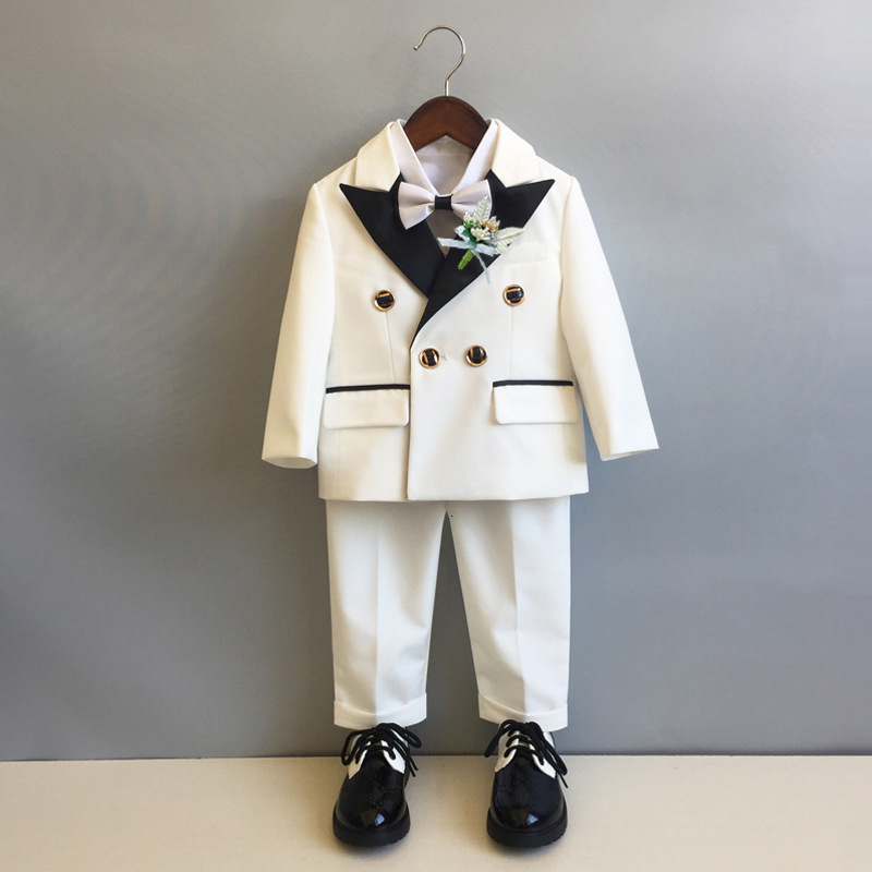 Suits Boys Formal British Dress Suit Sets Flower Children Wedding Baby's First Birthday Performance Costume Kids Blazer Pants Outfits 230313, Black 2pcs
Suits Boys Formal British Dress Suit Sets Flower Children Wedding Baby's First Birthday Performance Costume Kids Blazer Pants Outfits 230313, Black 2pcs