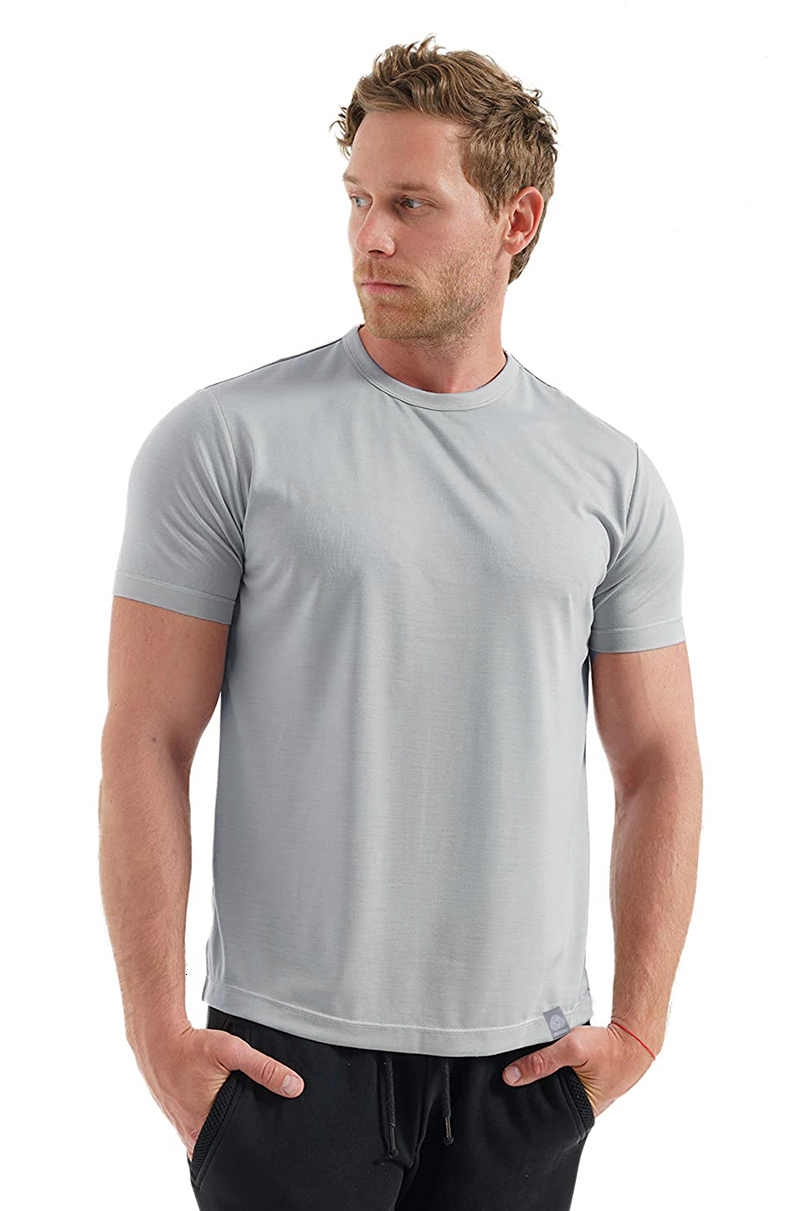 Men's T-Shirts 100% Superfine Merino Wool T shirt Mens Base Layer Shirt Merino Wool Shirt Breathable Quick Dry Anti-Odor No-itch USA Size 230313