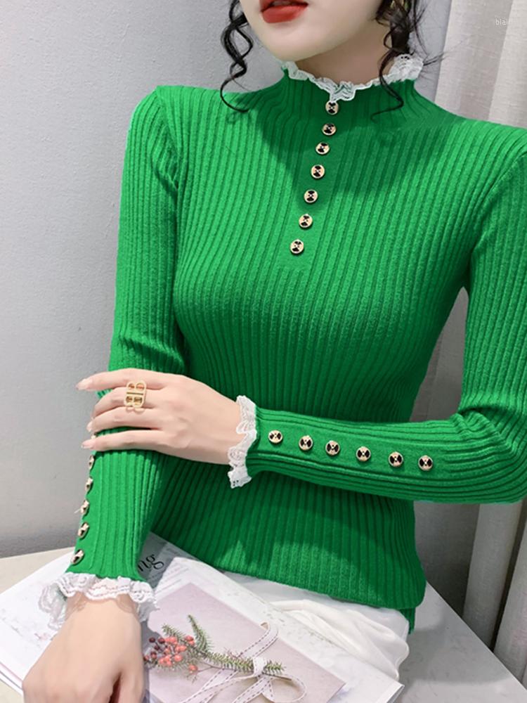 Women's Sweaters Autumn Sweater 2023 Women Slim Button Half Height Collar Long Sleeve Interior Lapping Comfortable Solid Color All-match Top, Green
Women's Sweaters Autumn Sweater 2023 Women Slim Button Half Height Collar Long Sleeve Interior Lapping Comfortable Solid Color All-match Top, Green