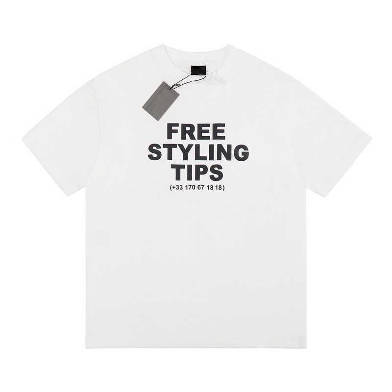 2023 PARIS FREE STYLING TIPS Letter Printed Hole Tee Fashion Hollow Out T-Shirt Short Sleeve Man Women Summer Casual Hip Hop FZTX2134, White
2023 PARIS FREE STYLING TIPS Letter Printed Hole Tee Fashion Hollow Out T-Shirt Short Sleeve Man Women Summer Casual Hip Hop FZTX2134, White
