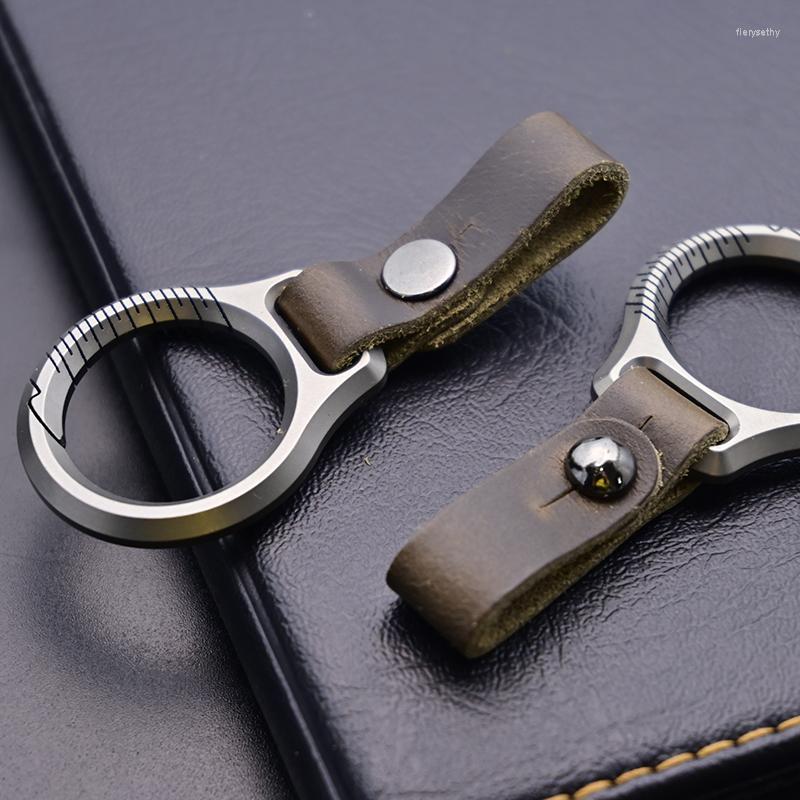 Keychains High Quality Men's Cowhide Waist Hanging Car Key Chain High-End Super Light Titanium Alloy Keychain Ring Father's Day Gift
Keychains High Quality Men's Cowhide Waist Hanging Car Key Chain High-End Super Light Titanium Alloy Keychain Ring Father's Day Gift