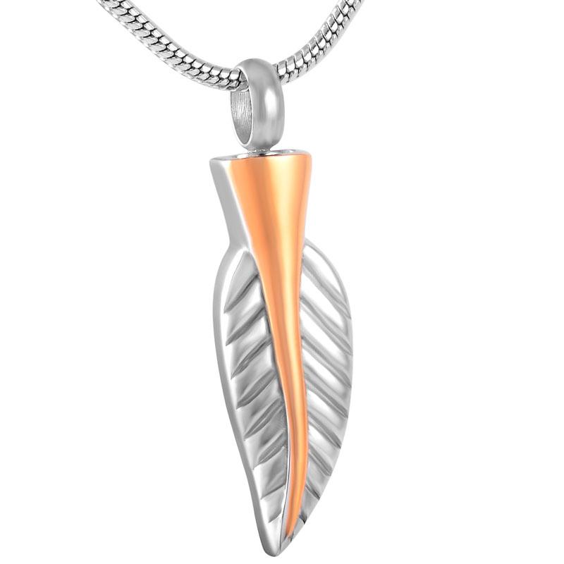 Pendant Necklaces IJD8612 2023 Arrive Stainless Steel Cremation Jewelry Necklace Feather Shape Keepsake Urn Ashes For Pet Animal
Pendant Necklaces IJD8612 2023 Arrive Stainless Steel Cremation Jewelry Necklace Feather Shape Keepsake Urn Ashes For Pet Animal