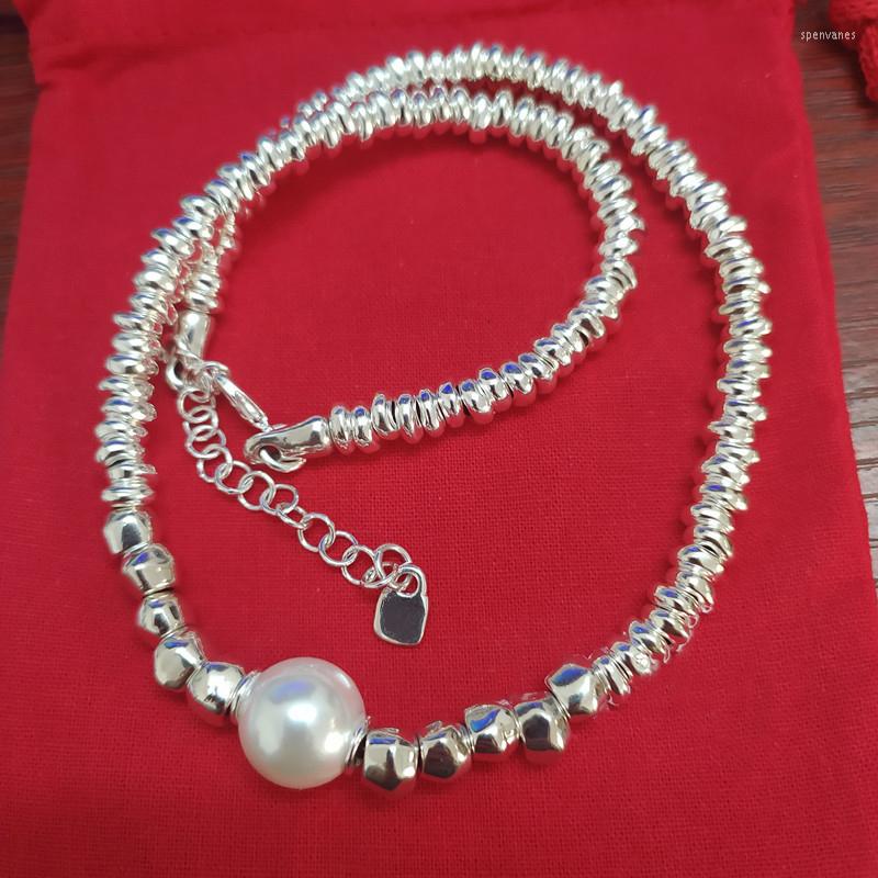 Chains High Quality European And American Original Fashion Electroplating 925 Silver Pearl Pendant Beads Necklace Simple Jewelry Gift
Chains High Quality European And American Original Fashion Electroplating 925 Silver Pearl Pendant Beads Necklace Simple Jewelry Gift