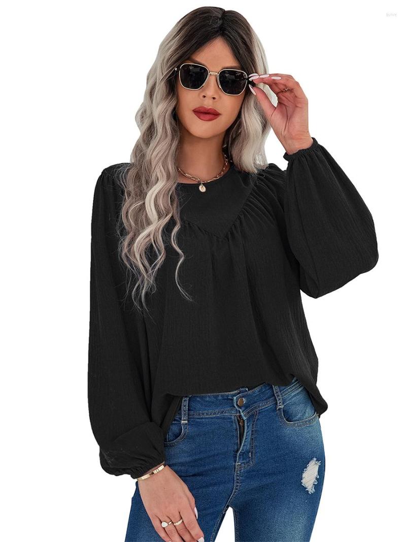 Women' Blouses Women Long Sleeve Tops Casual Elegant Solid Color Loose Pullover Shirt Blouse For Club Streetwear, Black
Women' Blouses Women Long Sleeve Tops Casual Elegant Solid Color Loose Pullover Shirt Blouse For Club Streetwear, Black