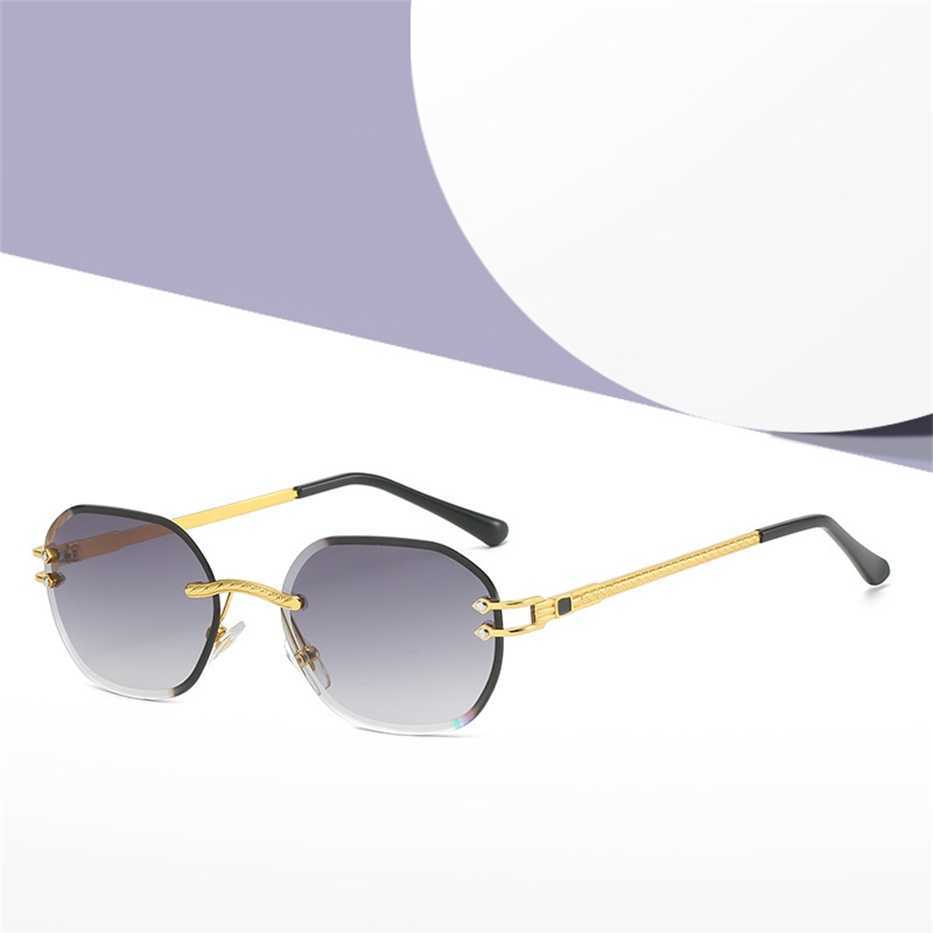 Sunglasses 2023 new trimming sunglasses Fashion ocean glasses frameless trend