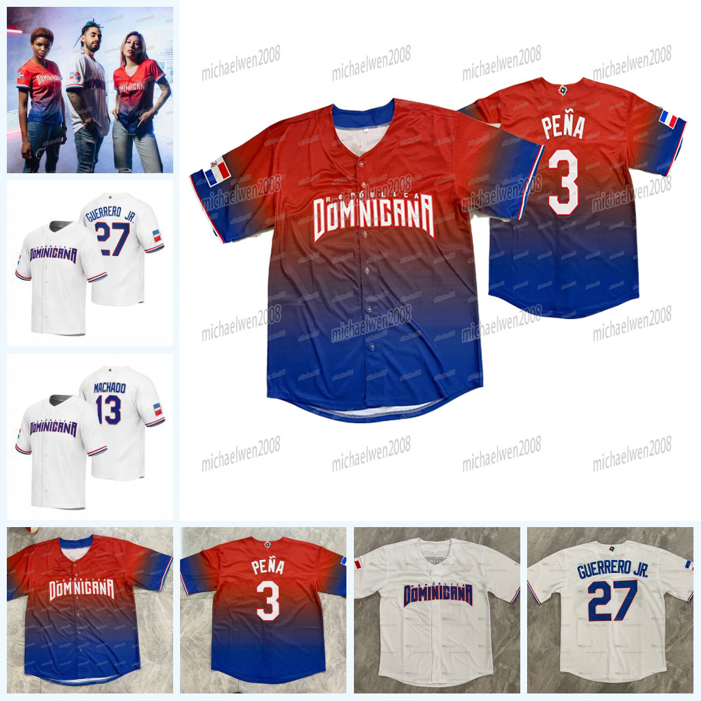 Team Dominican Republic 2023 World Baseball Classic Jersey WBC Manny Machado Rafael Devers Willy Adames Vladimir Guerrero Jr. Jeremy Pena Julio Rodriguez Juan Soto, Black
Team Dominican Republic 2023 World Baseball Classic Jersey WBC Manny Machado Rafael Devers Willy Adames Vladimir Guerrero Jr. Jeremy Pena Julio Rodriguez Juan Soto, Black